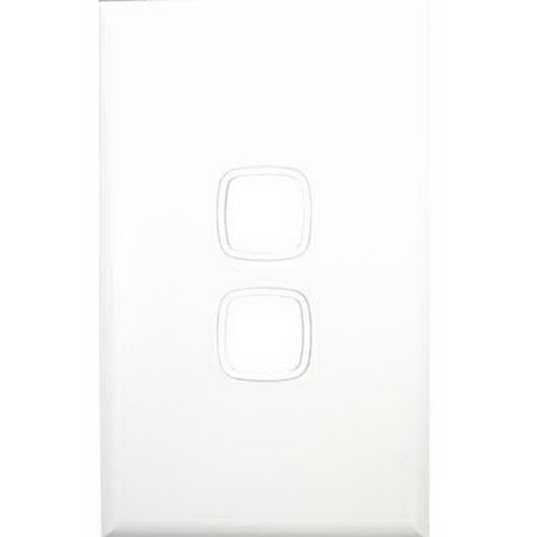 PLATE GRID & COVER XL 2 GANG WHITE