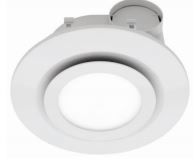 CEILING EX/FAN + LED STARLINE ROUND WHT