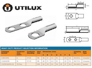 TERMINAL LUG STUD CRP M10 70MM2 CU TIN