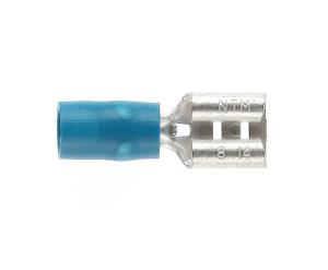 INSUL QC FEM RECEPT D/G 6.4MM BLUE 50PK